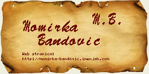 Momirka Bandović vizit kartica